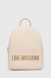 Cumpara ieftin Love Moschino rucsac femei, culoarea bej, mic, cu imprimeu