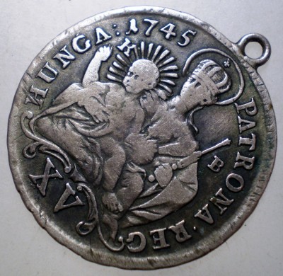 G.002 UNGARIA MARIA TERESA 15 XV KRAJCZAR 1745 KB ARGINT foto