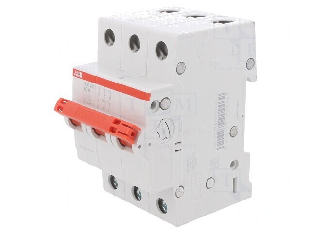 Separator-&icirc;ntrerupător 3P 50A 415VAC pentru șină DIN