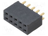 Conector şiruri pini mamă 10 PIN 2,54mm aurit THT SAMTEC