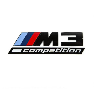 Emblema M3 Competition spate portbagaj BMW, Negru matt foto