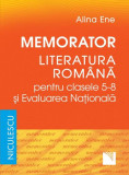 Memorator. Literatura rom&acirc;nă pentru clasele 5-8 şi Evaluarea Naţională - Paperback brosat - Alina Ene - Niculescu