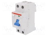 &Icirc;ntrerupător diferențial ABB 40A 100mA 2 Poli 400VAC
