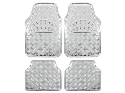 Covorase auto imitatie aluminiu Silver, model universal 4buc AutoDrive ProParts foto