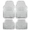 Covorase auto imitatie aluminiu Silver, model universal 4buc