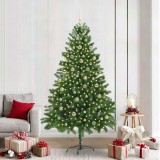 VidaXL Brad de Crăciun artificial Verde 210 cm PVC și Oțel și Plastic 3396277