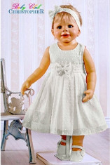 Rochie eleganta pentru fetite-Christopher Baby Club 5065A, Alb foto