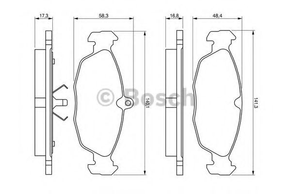 Set placute frana,frana disc OPEL ASTRA F Hatchback (53, 54, 58, 59) (1991 - 1998) BOSCH 0 986 460 938