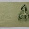 TANARA CU COC SI ROCHIE DECOLTATA , CROMOLITOGRAFIE , CARTE POSTALA ILUSTRATA , CLASICA