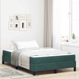 Cumpara ieftin Pat cu arcuri cu saltea Verde inchis 120 x 190 cm tesatura