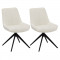 Set of 2 White Dining Chairs Helena