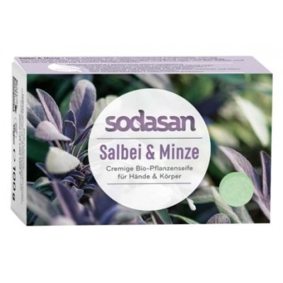 Sapun Crema cu Salvie si Menta 100gr Sodasan foto