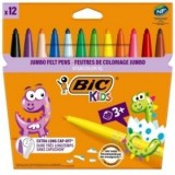 Carioci 12 culori lavabile visacolor XL Bic