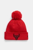 New Era caciula culoarea rosu, din tricot gros