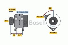 Generator / Alternator BMW Seria 3 Compact (E36) (1994 - 2000) BOSCH 0 986 040 380