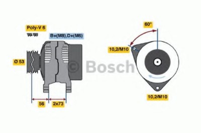 Generator / Alternator BMW Seria 3 (E36) (1990 - 1998) BOSCH 0 986 040 380 foto