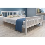 Cumpara ieftin Pat cu saltea, 140 x 200 cm, lemn de pin masiv