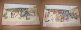 A606-I-Tema comica personaje in gara carti postale vechi anii 1920.