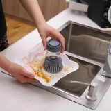 Perie / burete pentru curatare vase si recipient pentru depozitare lichid,