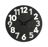 Ceas perete mdf negru alb Timing 40x4.5 cm