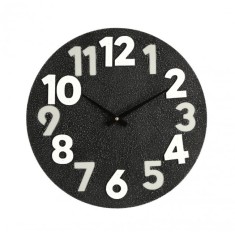 Ceas perete mdf negru alb Timing 40x4.5 cm