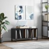 Gossi comoda discuri, negru, 100x38x48 cm, lemn prelucrat