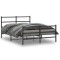 vidaXL Cadru pat metalic cu tăblie de cap/picioare&nbsp;, negru, 135x190 cm 355382
