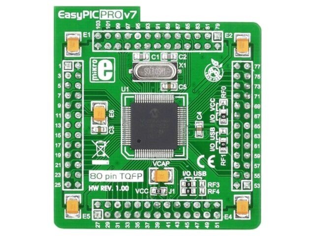 Placă prototip PIC18F8520, multiadaptor