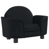 Cumpara ieftin Pat de caini, negru, 66x40x45 cm, catifea