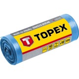 Saci menajeri extra rezistenti Topex, 120L, 10 bucati, albastri