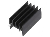 Radiator extrudat TO220 negru 16mm x 18,3mm x 32mm 12&deg;C/W