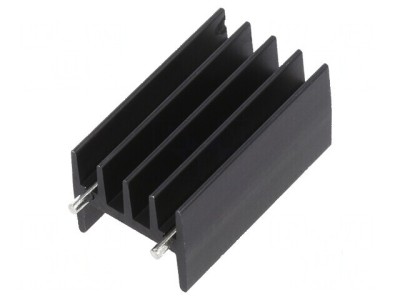 Radiator extrudat TO220 negru 16mm x 18,3mm x 32mm 12&amp;deg;C/W foto