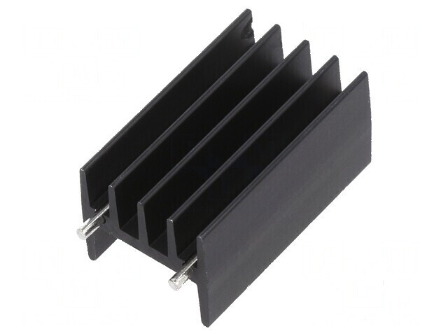 Radiator extrudat TO220 negru 16mm x 18,3mm x 32mm 12&deg;C/W