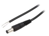 Cablu Alimentare DC 5,5/1,7mm Negru 0,5m