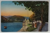 ADA KALEH , TURISTI PE INSULA PRIVIND SPRE DUNARE , CARTE POSTALA , 1915