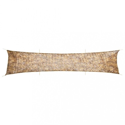 vidaXL Plasă de camuflaj cu geantă de depozitare, nisipiu, 706x140 cm foto