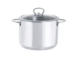 Oala cu capac din sticla Kulinaria Metalac, inox, 24cm, 8l