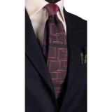 Cravată mătase cu nod &icirc;n contrast N3171, model unicat