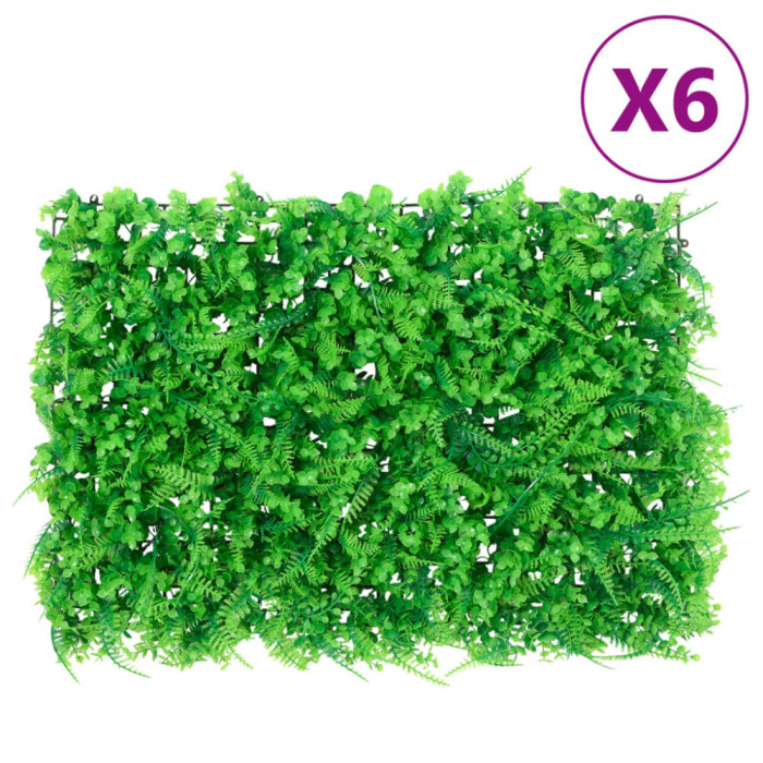 &nbsp;Gard din frunze de ferigă artificiale,&nbsp;6 buc., verde, 40x60 cm