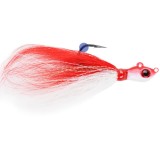 Big Eye Bucktail Red White Crystal Flash 7g, Mustad
