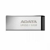 Memorie USB ADATA UR350 metalic, 32GB, USB 3.2, argintiu/negru, A-data