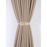 Cumpara ieftin Set 2 Accesorii Metalice Decorative Pentru Draperii Si Perdele, Frunza Aurie