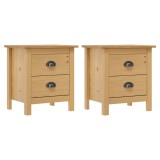 Cumpara ieftin Noptiere Hill, 2 buc., 46x35x49,5 cm, lemn masiv de pin