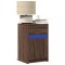 vidaXL Noptiere cu lumini LED, 2 buc., stejar maro, lemn prelucrat 852011