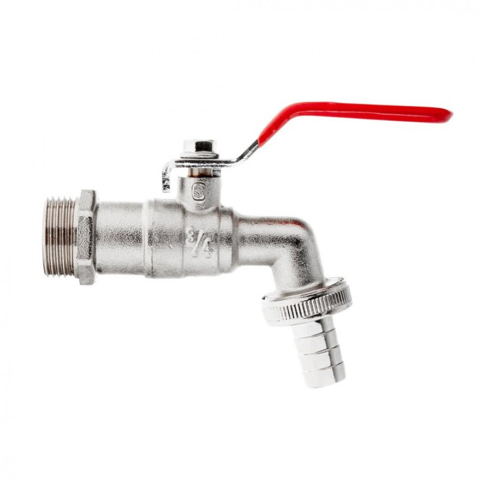 Set robinet IBC 3 / 4&quot; cu filet exterior de 1&quot; si evacuare furtun 3 / 4&quot;, Geko G70189
