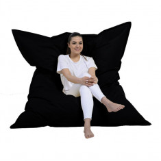 Fotoliu puf, Bean Bag, Ferndale Giant, 140 x 180 cm, poliester impermeabil, negru