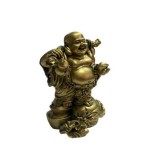 Statueta Feng Shui cu Buddha vesel auriu 13 cm ,model FS71