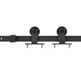 Cumpara ieftin Set feronerie pentru usi glisante SKIEN, negru, 200 cm, otel