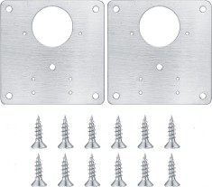 Set 2 elemente de reparare a balamalei, mzoLife&reg;, Otel inoxidabil, cu Suruburi