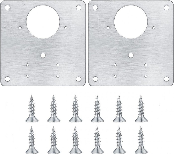 Set 2 elemente de reparare a balamalei, mzoLife&reg;, Otel inoxidabil, cu Suruburi